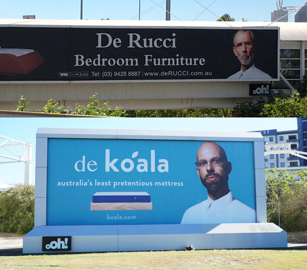 Koala's category challenging advertising.