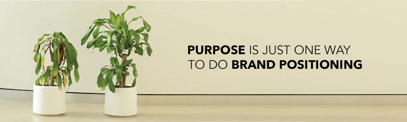 Purpose is just one way to do brand positioning.